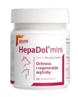 Гепадол Міні Долфос Hepadol mini Dolfos комбінований амінокислотний гепатопротектор для собак та котів, 60 міні таблеток