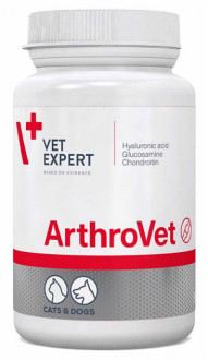Артровет Arthrovet Vetexpert для профілактики захворювань хрящів і суглобів у собак і кішок, 60 таблеток