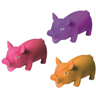 Іграшка для собак TETRAPET Toys Fun, латексна Свинка з пищалкою, 21 см