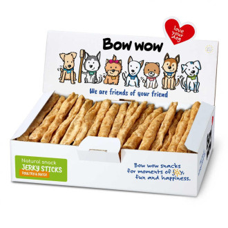 Ласощі  для собак "Bow wow" натуральні палички з м'ясом птиці та юки  box