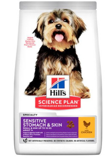 Хілс Hill's SP Canine Adult Small & Mini Sensitive Stomach & Skin корм для чутливих собак до 10 кг, 1,5 кг (604247)