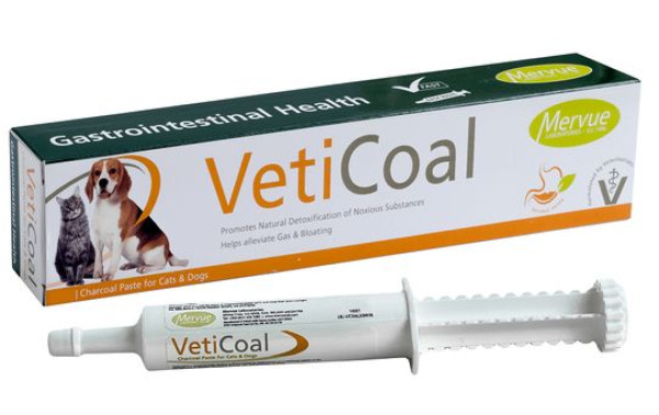 Мерв'ю Ветікоул Mervue Veticoal Paste паста з активованим вугіллям у разі отруєнь у собак і котів, 60 мл (0210202307)