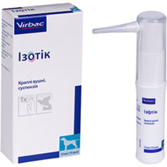 Ізотік Virbac Easotik вушні краплі для лікування отитів у собак, 10 мл