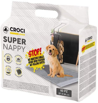 Пелюшки для собак Croci Super Nappy 57*54 з активованим вугіллям, 60 пелюшок в упаковці (C6128698)