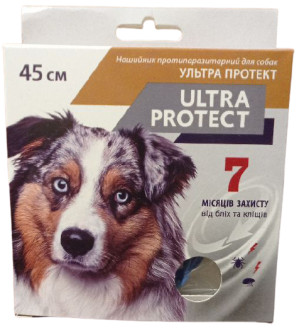 Нашийник Ультра Протект 45 см Ultra Protect від бліх і кліщів на 7 місяців для середніх порід собак