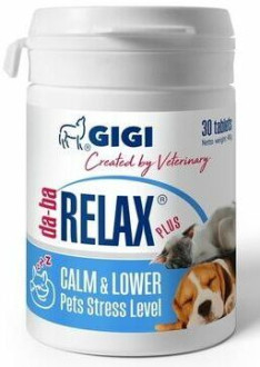 Да Ба Релакс Плюс Gigi Da Ba Relax Plus заспокійливий засіб для собак та кішок, 30 таблеток