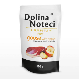 Пауч Dolina Noteci  Premium Pure для собак  алергіків з гускою та яблуком, 500 гр