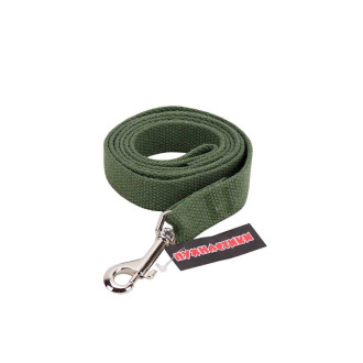 Повідець брезентовий "Пухнастики" зелений 20 мм/1,2 м