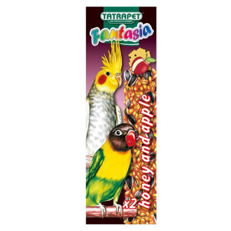 Колосок TETRAPET Fantasia для середніх папуг, яблуко/мед, 90 гр, 18-19 см