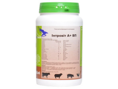 Інтровіт А+ВП водорозчинний комплекс вітамінів, мінералів та амінокислот для тварин та птиці, 1 кг