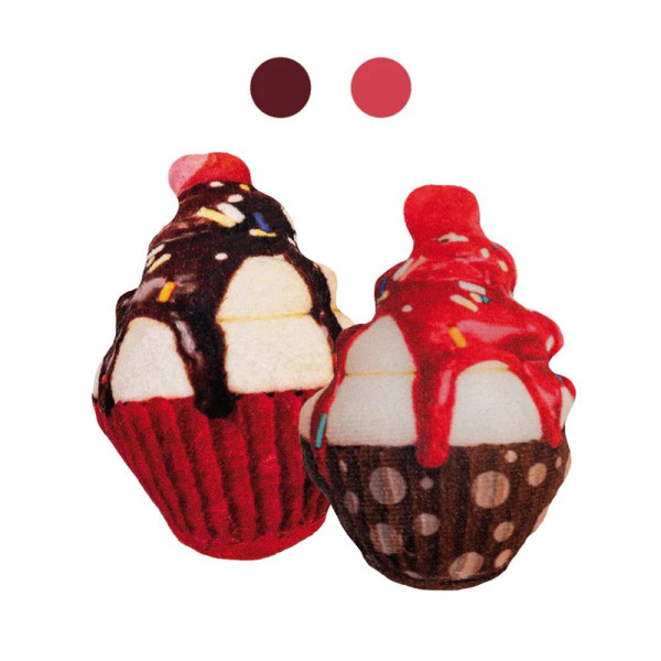 Іграшка для котів CROCI Пекарня Кекс рожевий з котячою м'ятою, 7 см