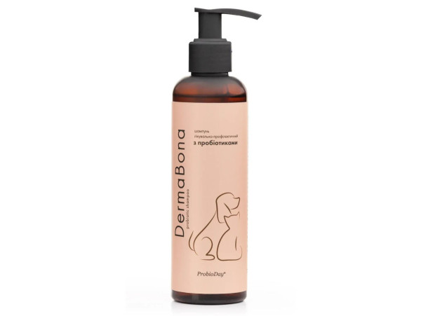 Шампунь ДермаБона DermaBona ProbioDay Probiotic Shampoo лікувально-профілактичний із пробіотиками для котів і собак, 200 мл