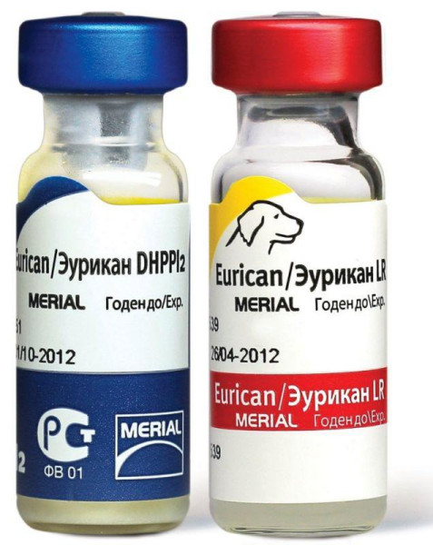 EURICAN DHPPi2+LR ЭУРИКАН вакцина для собак (чума, гепатит, парвовирус, аденовирус, бешенство)