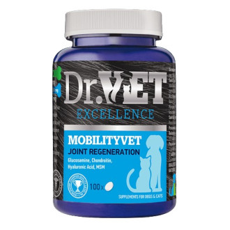 Мобілітівет Dr.Vet Mobilityvet Joint Regeneration вітамінна добавка для суглобів собак і котів, 100 таблеток (6-110821)