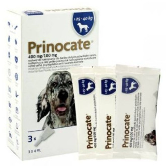 Прінокат Prinocate Extra Large Dog краплі від бліх та кліщів для великих собак вагою 25 - 40 кг, 3 піпетки х 4 мл