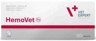Гемовет Hemovet Vetexpert для собак з симптомами анемії, 60 таблеток