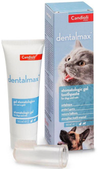 Кандіолі Дентал Макс Candioli DentalMax гель для зубів і ясен собак і кішок, 50 мл гель + щітка на палець