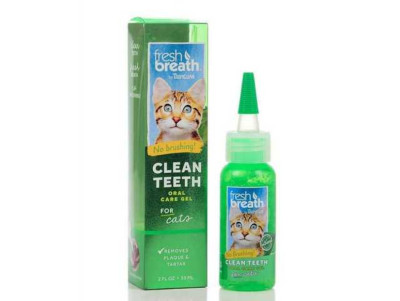 Тропіклін Свіже Дихання TropiClean Fresh Breath Clean Teeth (No Brush) гель для чищення зубів у кішок, 59 мл (001497)