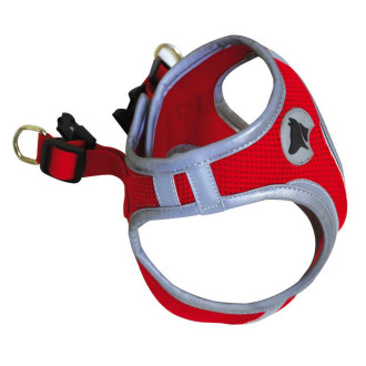Шлея CROCI HIKING REFLECTIVE, червона, нейлон, S 34-41 см