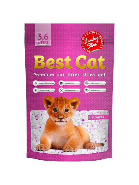 Силікагелевий наповнювач &quot;Best Cat&quot; Pink Flowers 3.6л/10
