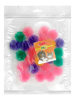 Іграшки для котів у пакеті FOX м'яч-шуршик великий "Літо", 3,5 см, 25шт/уп