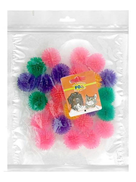 Іграшки для котів у пакеті FOX м'яч-шуршик великий &quot;Літо&quot;, 3,5 см, 25шт/уп