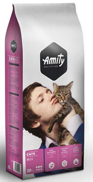 Аміті Amity Cat Eco Mix сухий корм з м'ясним міксом для дорослих котів усіх порід, 20 кг (129 ECO MIX 20 KG)