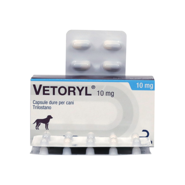 Веторил 10 мг Vetoryl (трілостан) препарат для лікування синдрому Кушинга у собак, 30 капсул