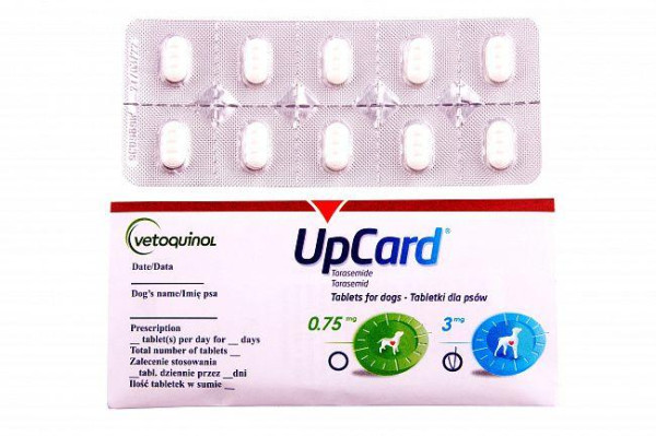 Апкард 3 мг UpCard діуретик для собак, 10 таблеток