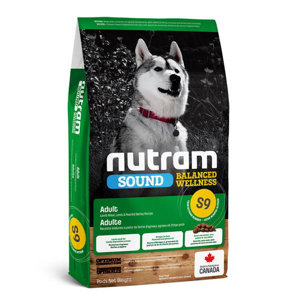 Нутрам S9 Nutram Sound BW Lamb Adult Dog сухий корм з ягням і ячменем для дорослих собак, 20 кг (S9_(20kg)