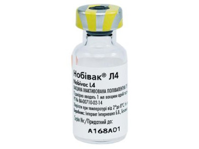 Нобівак L4 Nobivac вакцина інактивована полівалентна проти лептоспірозу у собак, 1 доза