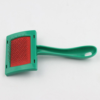 Пуходерка-слікер пласт.без напилення (зелена)"Пухнастики" .7*14.5