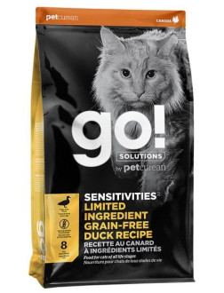 Гоу! Go! Sensitivities LID Grain-Free Duck Recipe Dry Cat беззерновий корм для котів з качкою, 7,3 кг (FG00065)