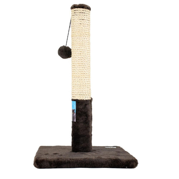 Драпак - стовпчик на підставці (сізаль) "Пухнастики"  шоколад  30/55 см.