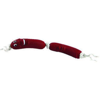 Іграшка для собак TETRAPET Toys Fun, вінілові ковбаски на мотузці, 26 см