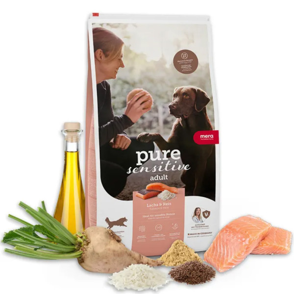 Мера Mera Pure Sensitive Dog Adult Lachs &amp; Reis сухий корм із лососем для середніх і великих собак, 1 кг (056881 - 6826)