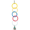Іграшка для птахів TETRAPET Dodo, олімпійські кільця з дзвіночком, 4,5*26 см