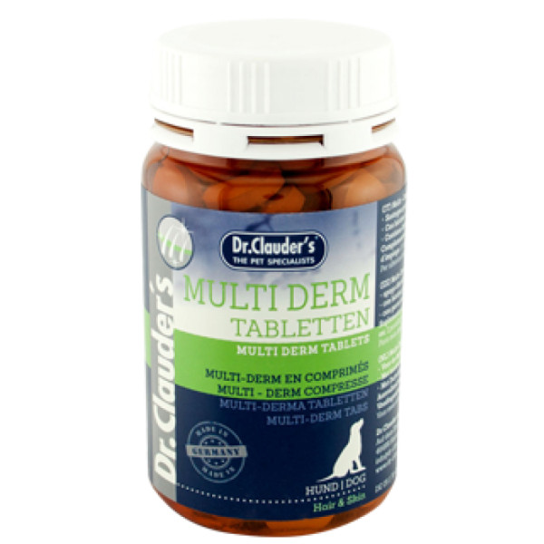 Dr.Clauder's Multi Derm Tabletten Др.Клаудерс Мультидерм для шерсті собак с біотином и Омега 3, 90 таблеток, 185 гр