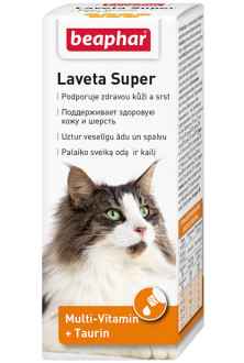 Лавета Супер Бефар Beaphar Laveta Super рідка мультивітаміна харчова добавка для хутра кішок, 50 мл