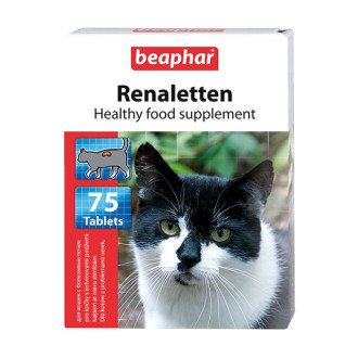 Бефар Реналеттен Beaphar Renaletten харчова добавка для котів із захворюваннями нирок, 75 таблеток