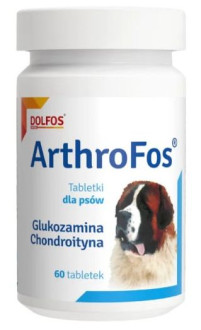 Артрофос Arthrofos Dolfos вітамінна добавка для суглобів собак з глюкозаміном і хондроїтином, 60 таблеток