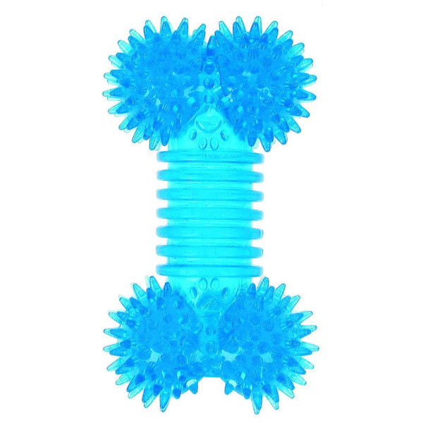 Іграшка для собак TETRAPET Dental Gum, кістка гумова з шипами, пищалка, 12-13 см