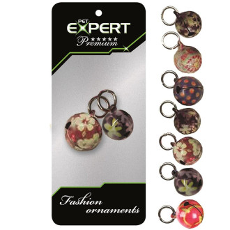 Підвіска на комір TETRAPET Expert, дзвіночок кольоровий візерунок, 12 мм /2 шт