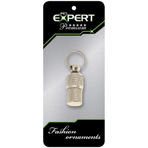 Підвіска на комір TETRAPET Expert, адресник в хромі, 3 см