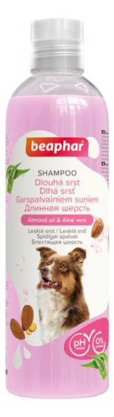 Шампунь Beaphar Almond oil &amp; Aloe Vera з мигдальною олією та алое вера для довгошерстих собак, 250 мл (13843)