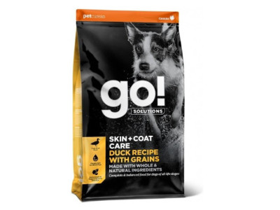 Гоу! Шкіра + Шерсть Go! Solutions Skin + Coat Care Duck Recipe with Grains for Dogs сухий корм із качкою для собак, 1,6 кг (FG00014)