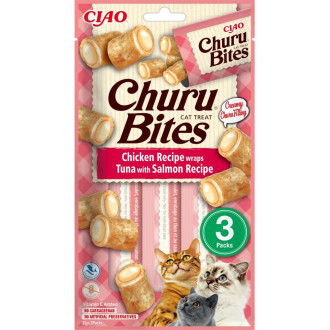 Ласощі INABA "Churu Bites" для котів, курка/тунець/лосось 3*10 гр