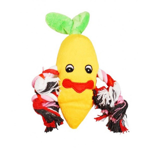 Іграшка для собак TETRAPET Dental Fum, морква на шпагаті, 24 см