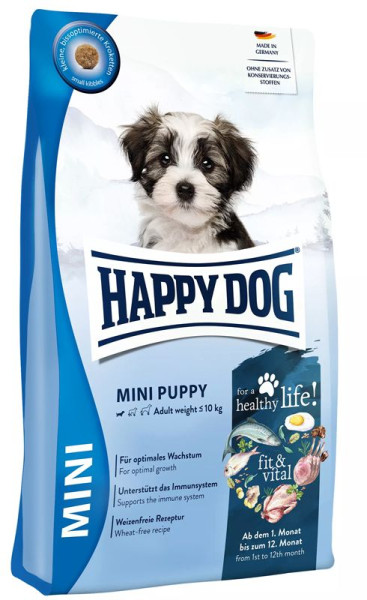 Happy Dog Fit &amp; Vital Mini Puppy сухий корм для цуценят малих порід з першого місяця життя вагою до 10 кг, 4 кг (61203)