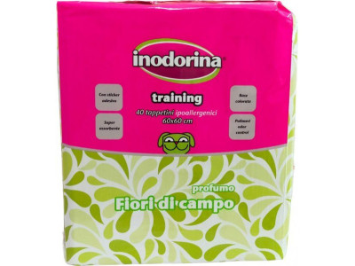Пелюшки гігієнічні Inodorina Training Fiori 60*60 см для собак, із запахом квітів, 40 пелюшок (2500040001)